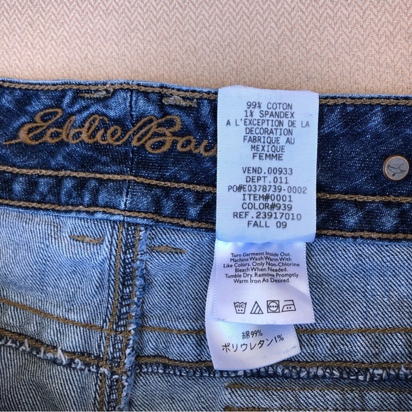 Eddie Bauer Est 1920 Adjustable Waist Button Flap Back Pockets 2009 Jeans 10R - Picture 12 of 16